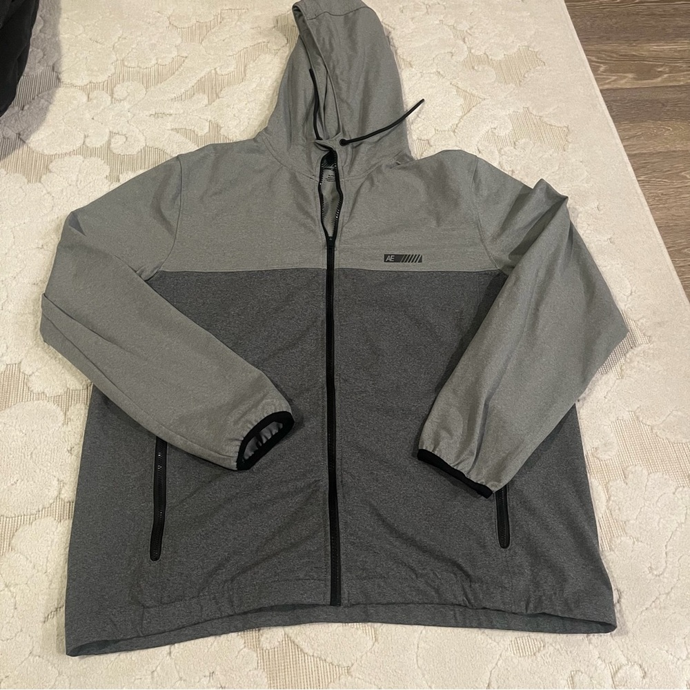 American Eagle Outfitters Two-Tone Gray Windbreaker
